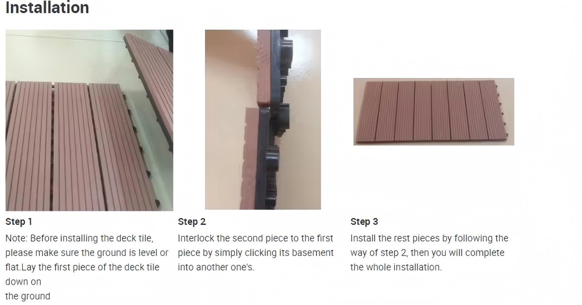 WPC deck tiles WPC deck tiles