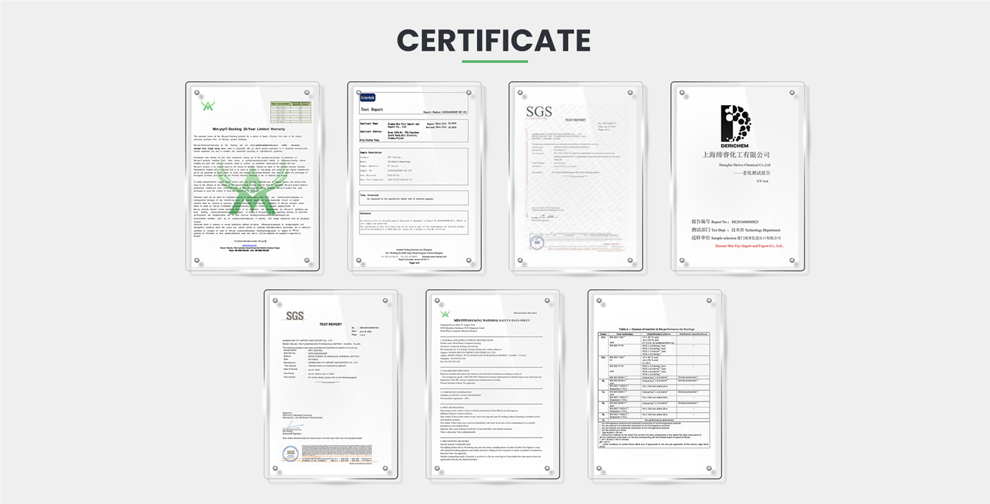 certificate of wpc decking certificate of wpc decking